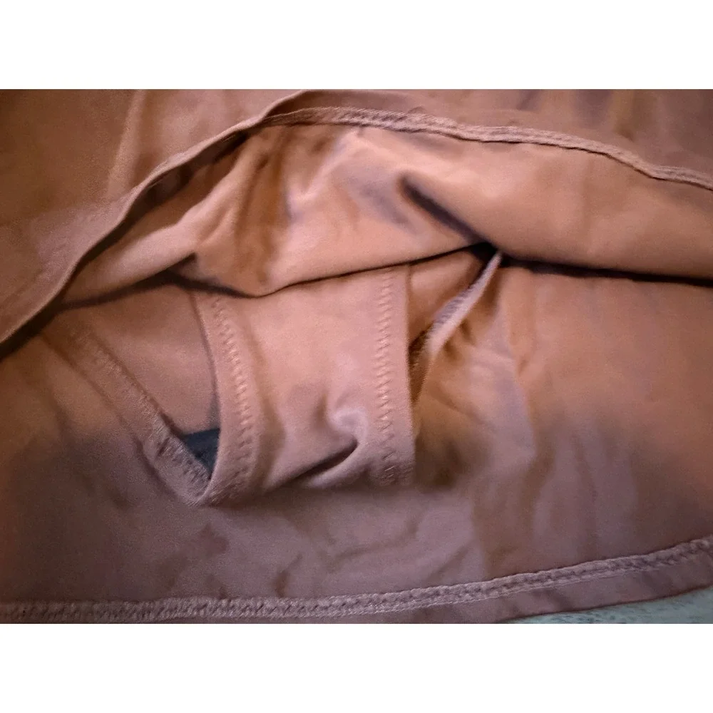 Merona Womens Brown Swim Skirt with Built-in Brief Buckle Detail Size Medium
